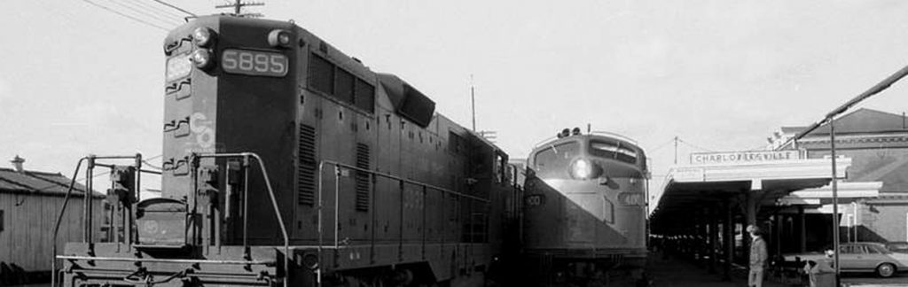 Train arriving in Ames, Iowa