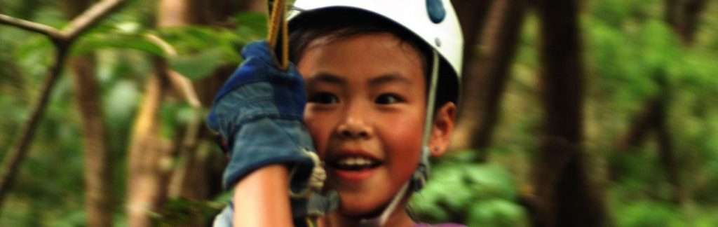 Boy on zipline