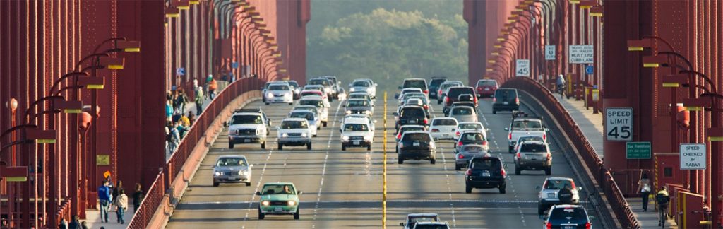 Large bridge with auto traffic