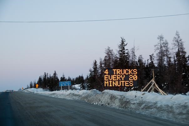 The starting point at Yellowknife