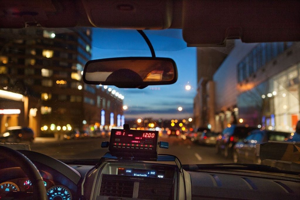 View from a taxi cab