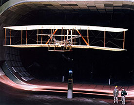 Replica of the “Wright Flyer” owned by the Smithsonian.