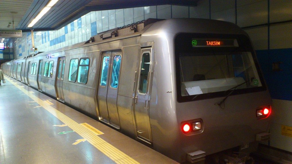 Istanbul’s M2 Metro train line.