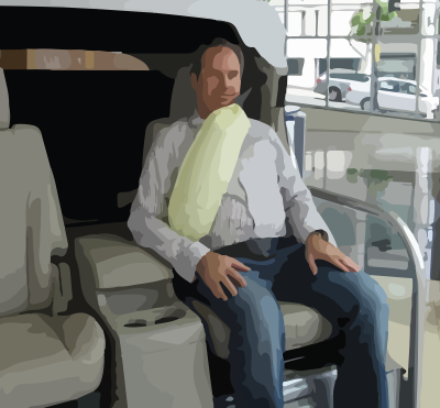 Air bags for seat belts