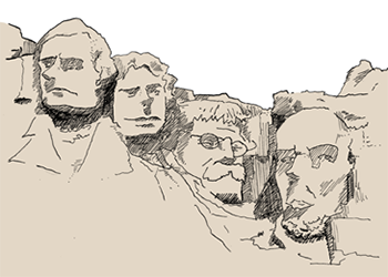 Mount Rushmore without a designer