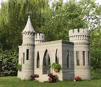 3D printed concrete castle