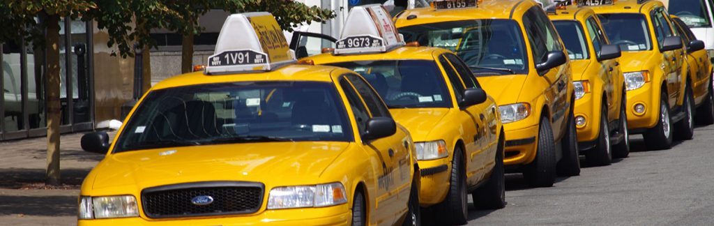 Taxis lined up