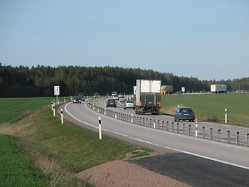 Crash barrier in Sweden