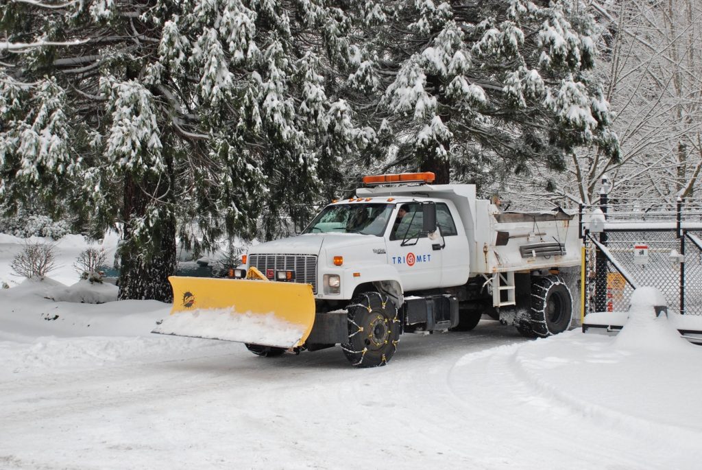 Snowplow-equipped truck. Photo from Steve Morgan