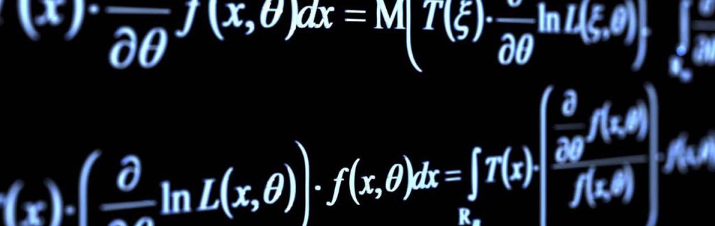 Equations on a computer screen
